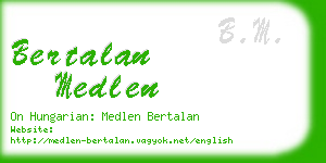 bertalan medlen business card